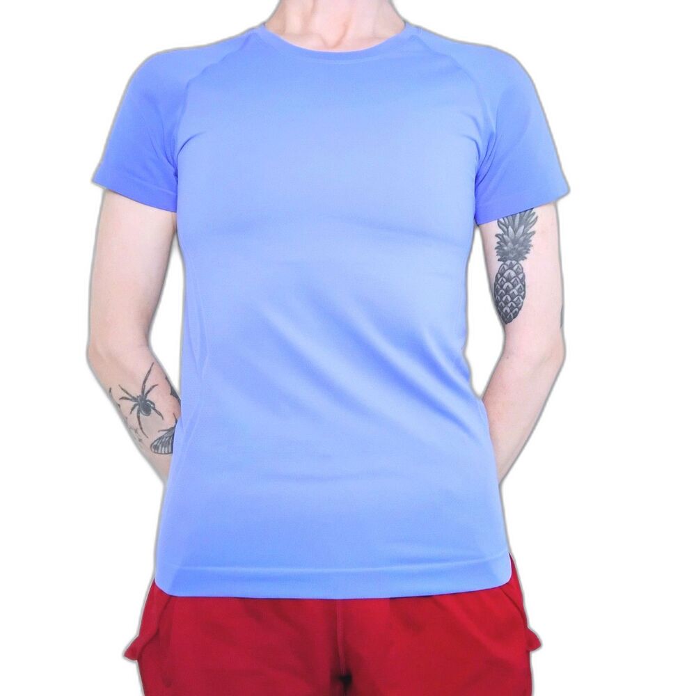 CRZ Yoga Seamless Activewear Top Short Sleeve Size XS Wild Indigo